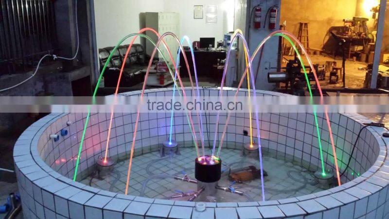 Jumping jets water fountain with music