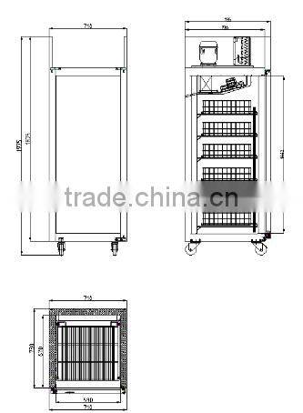 4 degree upright blood bank refrigerator