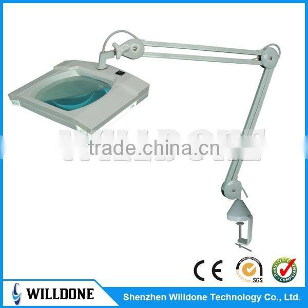 Hot Sale Square LED Magnifying Lamp With Clamp