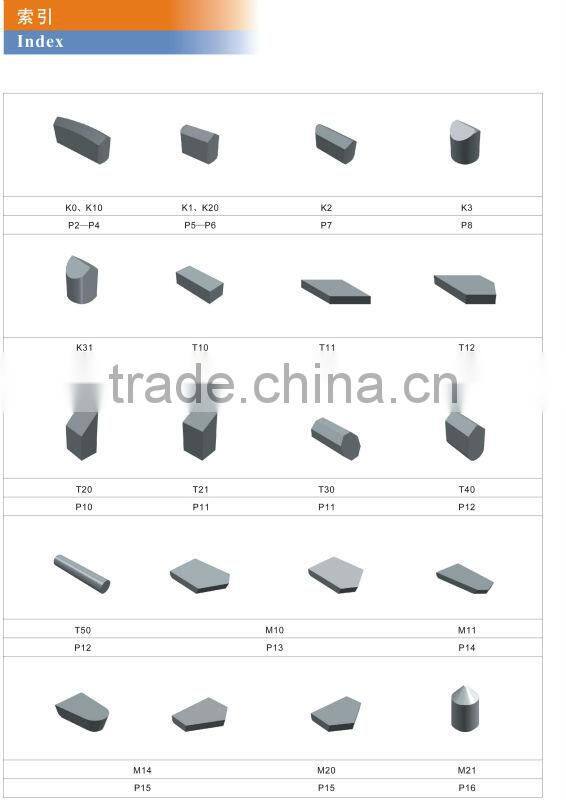 K21 type cemented carbide insert for making X-shaped carbide drill bits