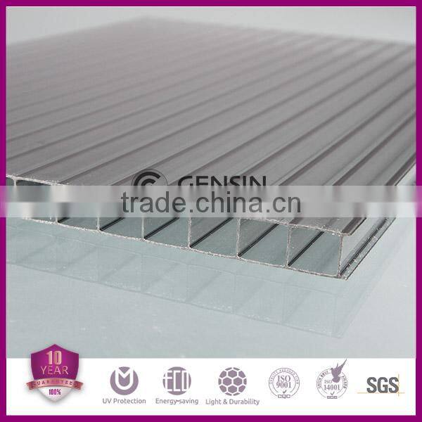 4mm/6mm Translucent Double Skin Polycarbonate Hollow Sheet 100% Makrolon PC Resin UV Protector 2100mm x 5800mm/6000mm/11800mm