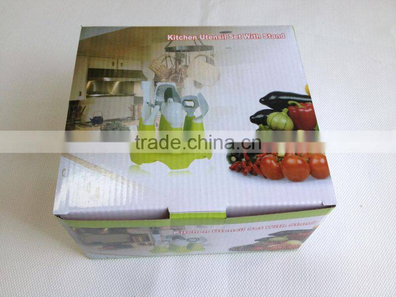 7 Components Eco-friendly Kitchen Utensil Set With Stand