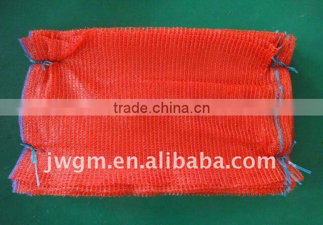 50x80cm red with green bottom - Raschel Mesh Bag