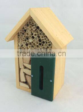 BSCI factory nature wooden insect house,bee house with stick,ladybird hotel