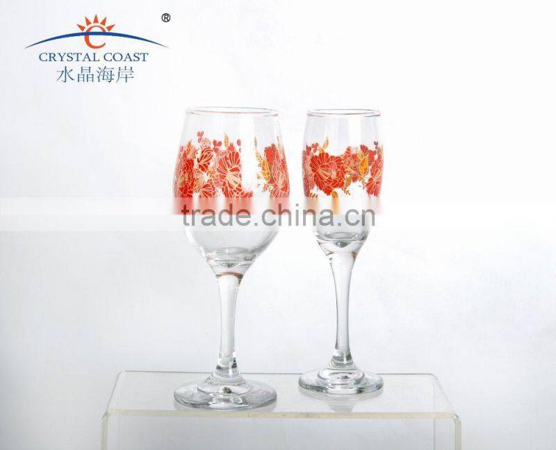 lead free crystal glassware drinking water goblet hot selling high quality wine glasses colored stem goblet
