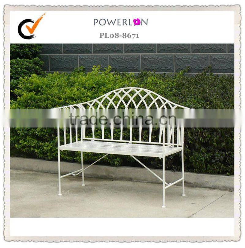 Foldable Iron White garden benches cheap