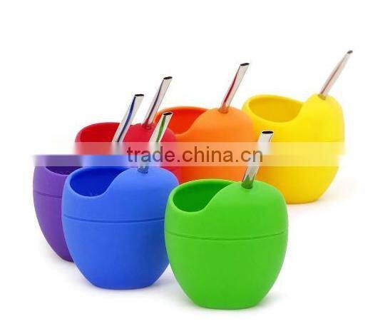 LFGB,FDA,SGS Certification SILICONE YERBA MATE DRINKWARE TYPER MATE GOURD