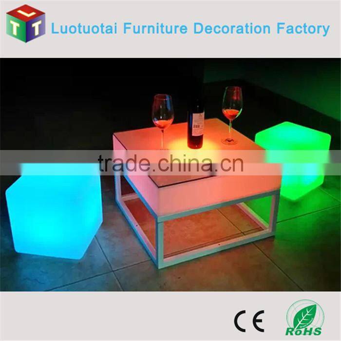 New item led furniture 16 color change remote control wireless led bar chair