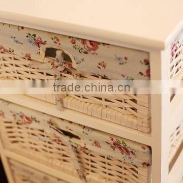 English bulk natural wicker wooden cabinet with handle