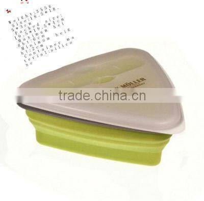 2014 hot sales Fold silicone bowl with lid