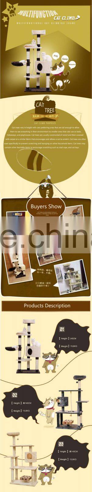 Cheap cat play house , sisal cat tree