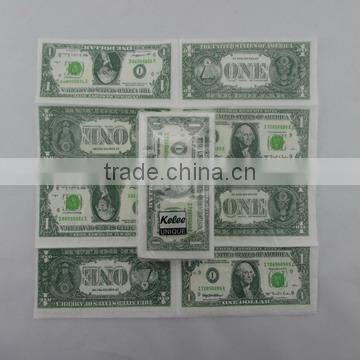 3 ply US dollar printed pocket recycled tissue paper
