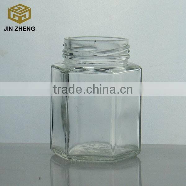 125ML HEXAGONAL GLASS JAR JAM HONEY CHUTNEY WITH LIDS