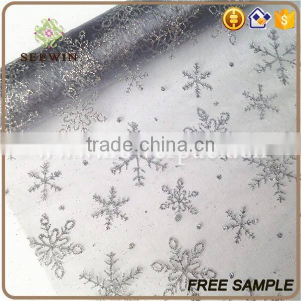 customized glittering nylon organza rolls