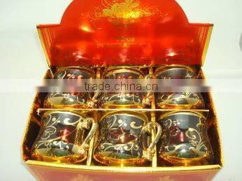 Clearance sale golden Arab style porcelain tea set