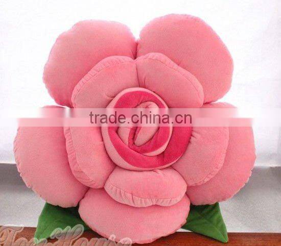Supply fashion cute plush rose cushion stock small order