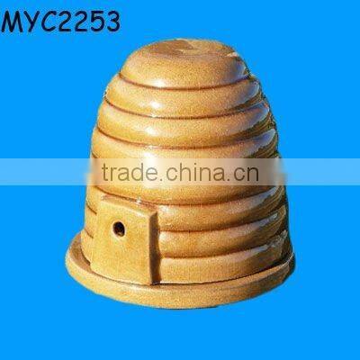 Unpainted ceramic bisque beehive