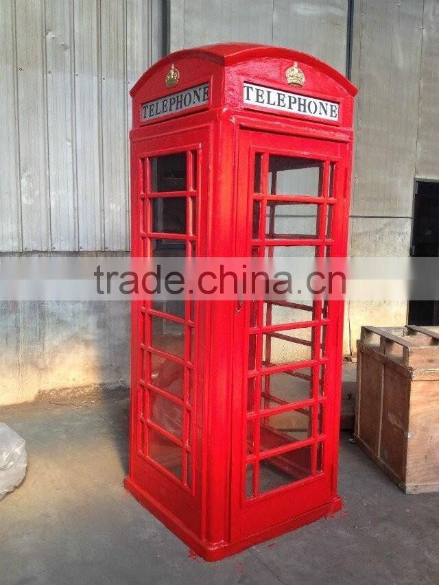 London Classical Public Steel Telephone Booth / Cast Iron Telephone Booth