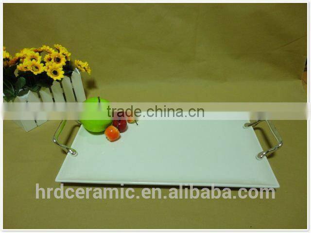 wholesale stock ceramic dinner plates with handle