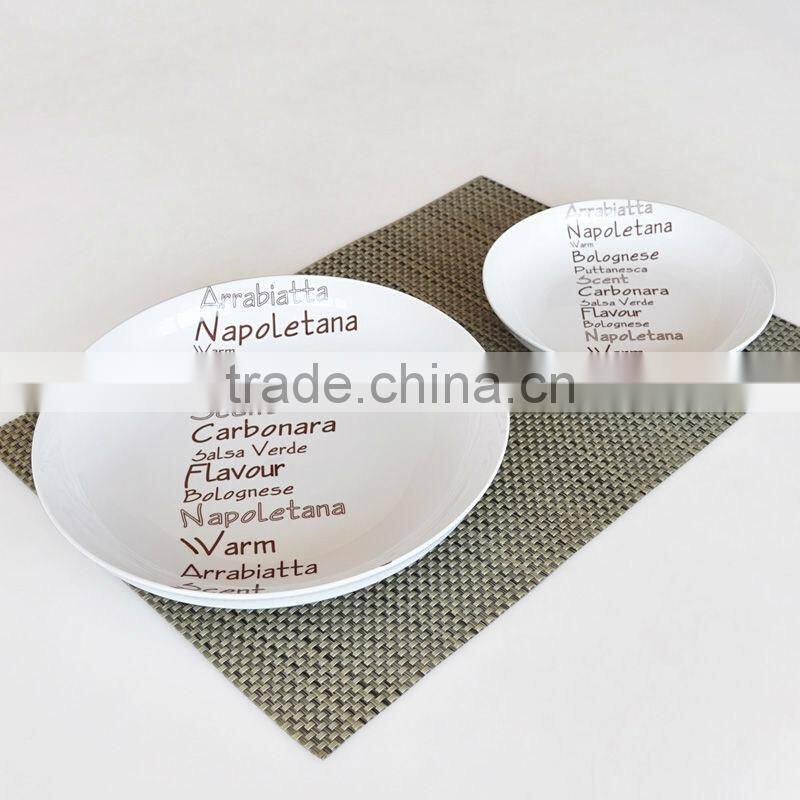 Set of 5pcs porcelain pasta bowl with dacal printing