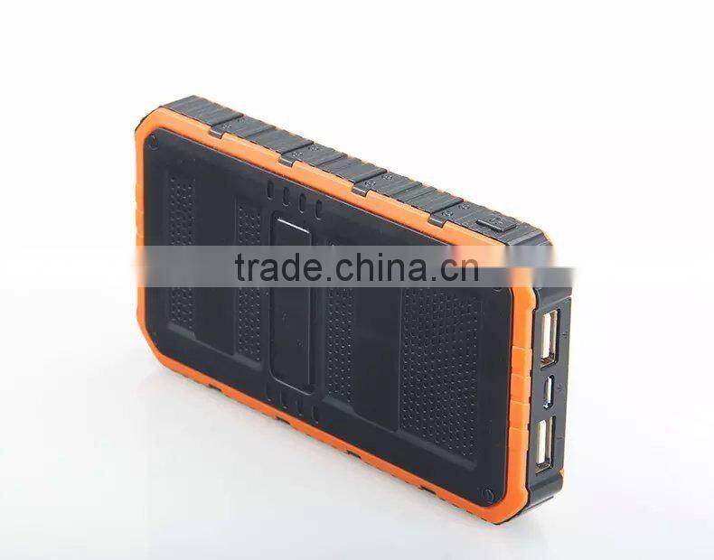 New arrival 2016 hot selling waterproof solar power bank 20000mAh