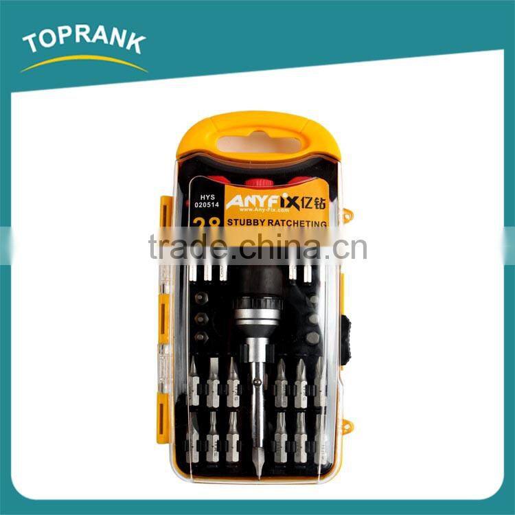 28pcs T-handle Ratchet Screwdriver Set, ratchet screwdriver bit set