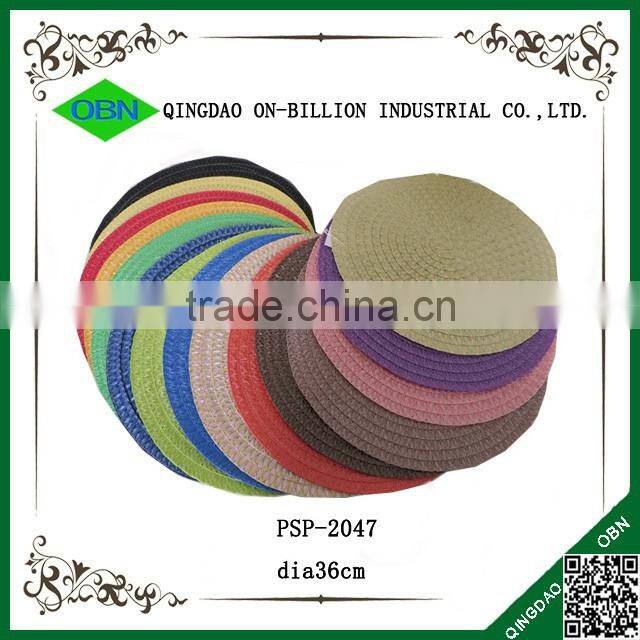 Woven eco friendly braided round placemats