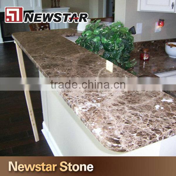 China polished brown emperador dark marble countertop