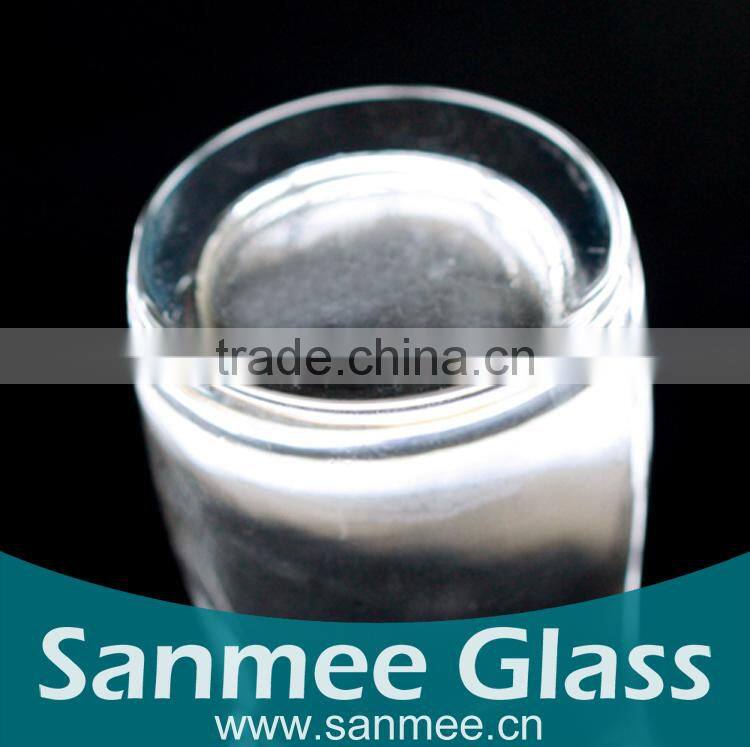 366ml Machine Pressed Blown Embossed Logo Gift Glass Cup