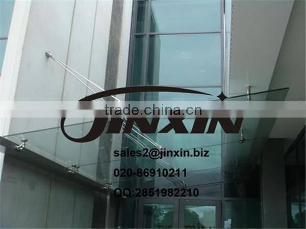 JINXIN entrance awning cable connector Stainless steel modern glass canopy