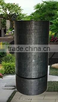 diameter 90cm big size candle shape fiber glass water fountain
