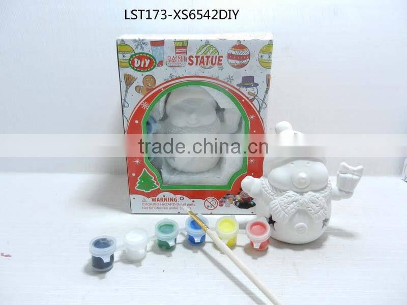 ceramic diy paint statue for christmas gift