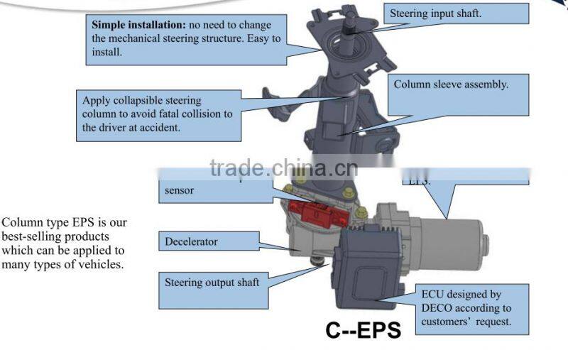 2016 lightweight electric power steering system for new energy vehicle