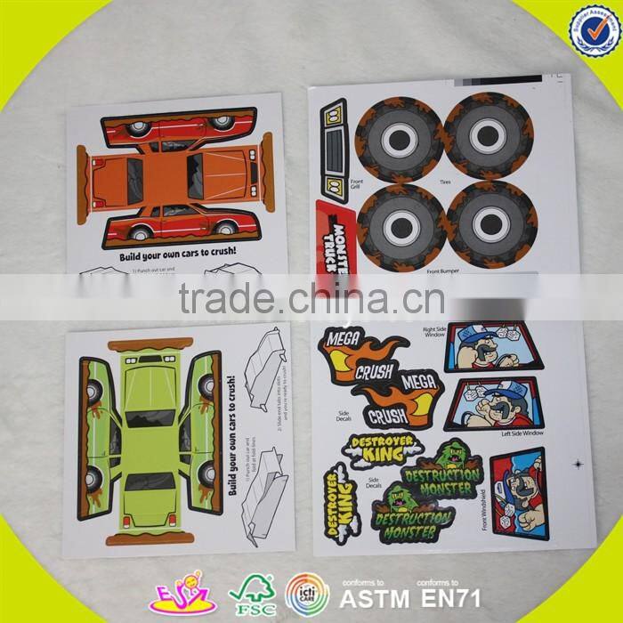 2017 new products educational wooden kids diy toy W03B051