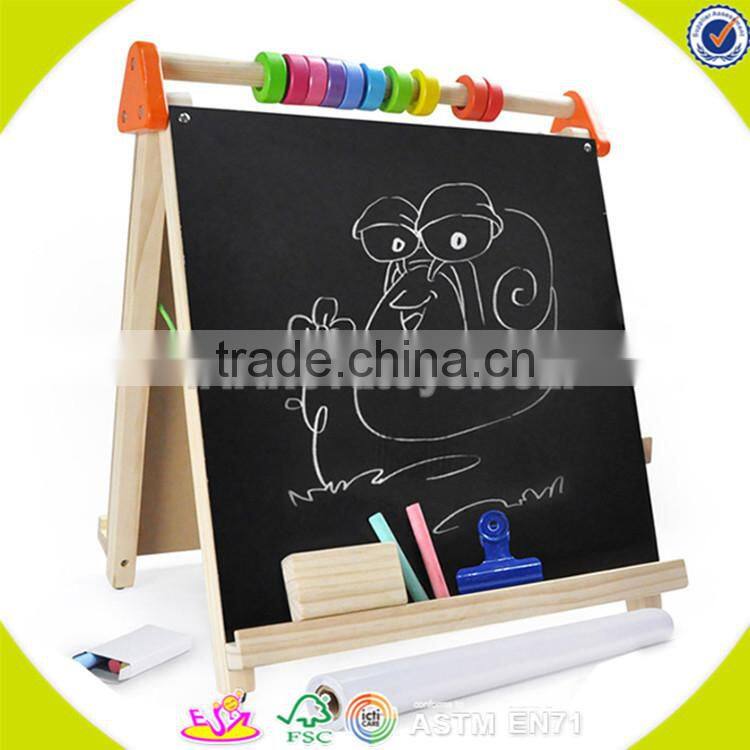 Wholesale teaching aid baby wooden drawing board useful top children wooden drawing board W12B030
