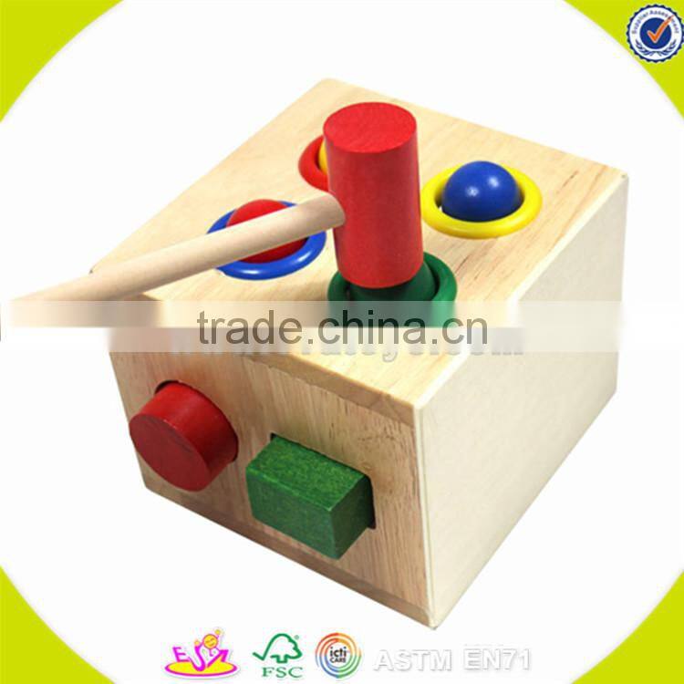 wholesale new fashion knocking toys for kids wooden hammer and pegs toy W11G008