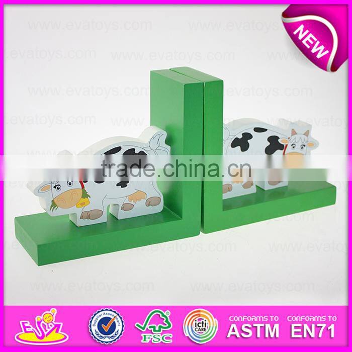 2017 brand new children rainbow wooden decorative bookends for sale W08D065
