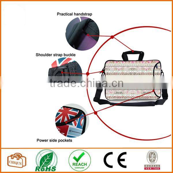 13-Inch Pink Water Ripples Bohemian Style Waterproof Neoprene Laptop Sleeve Case Bag