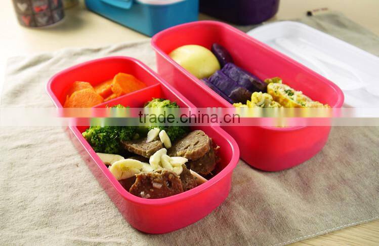 Bento Lunch Box Bowl 2 Tier Perfect for Rice Pasta - NEW from China,hot new product for 2015,CUSTOM plastic lunch Bento box