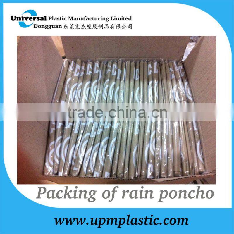 Emergency one way use eco-friendly degradable PE raincoats