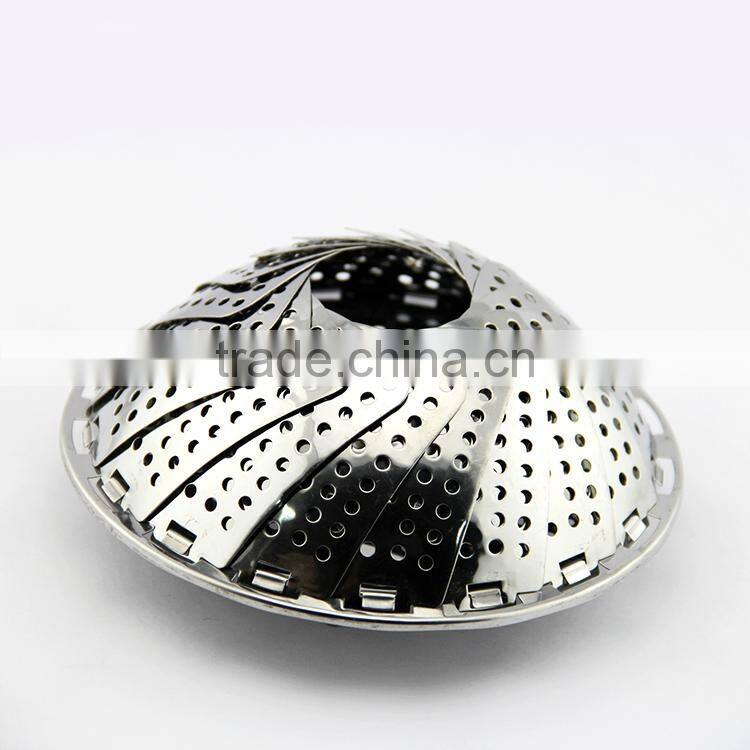 hot sale Veggie vegetable basket Folding Steamer Basket International 9-Inch Easy Reach Steamer In Stainless Steel