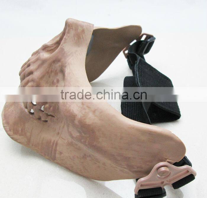 Half Face Cacique Plastic Skull Mask (Skeleton Color)