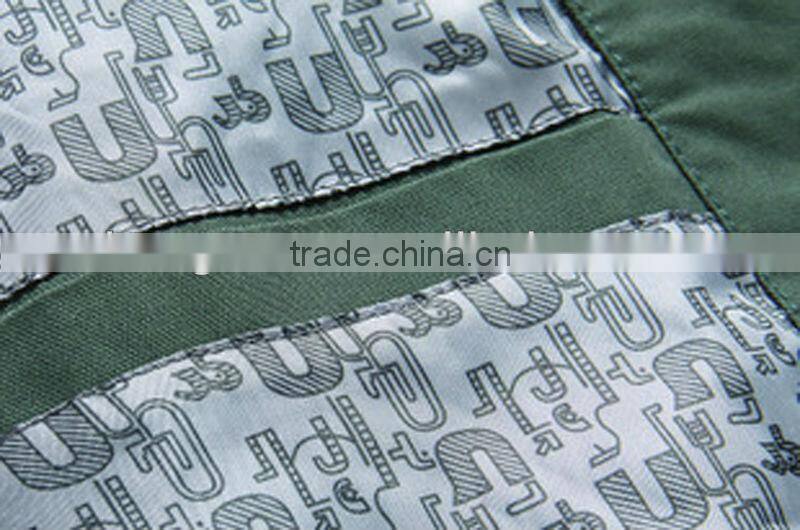 25%Nylon 75% polyster men leather jacket