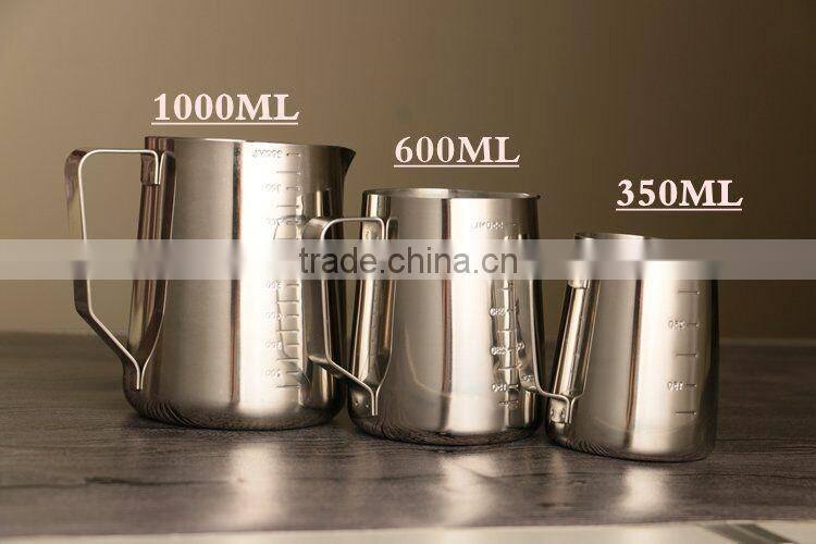 Kitchen Stainless Steel measuring cup Milk Frothing Jug Classic Creamer Pitcher