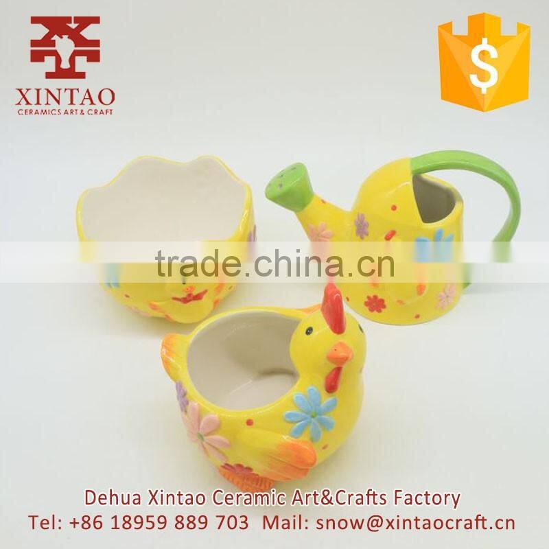 cartoon cock shape ceramic morden dinner plate, china factory supply kids bowl