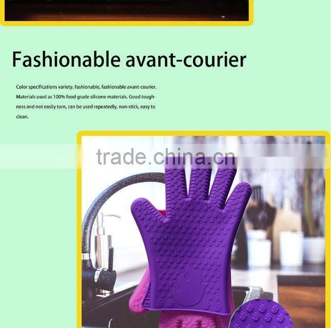 bbq glove oven gloves , silicone heat resistant gloves , grill gloves withstand heat