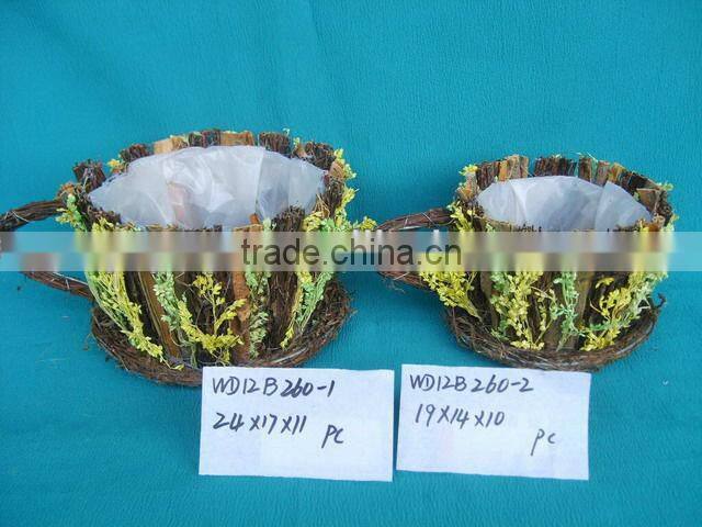 Handmade Decorative Garden Flowerpot with handle