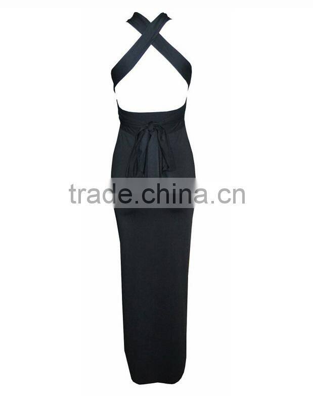 OEM 2015 Summer Solid color Halter Sexy Personality irregular bandage Cocktail dresses