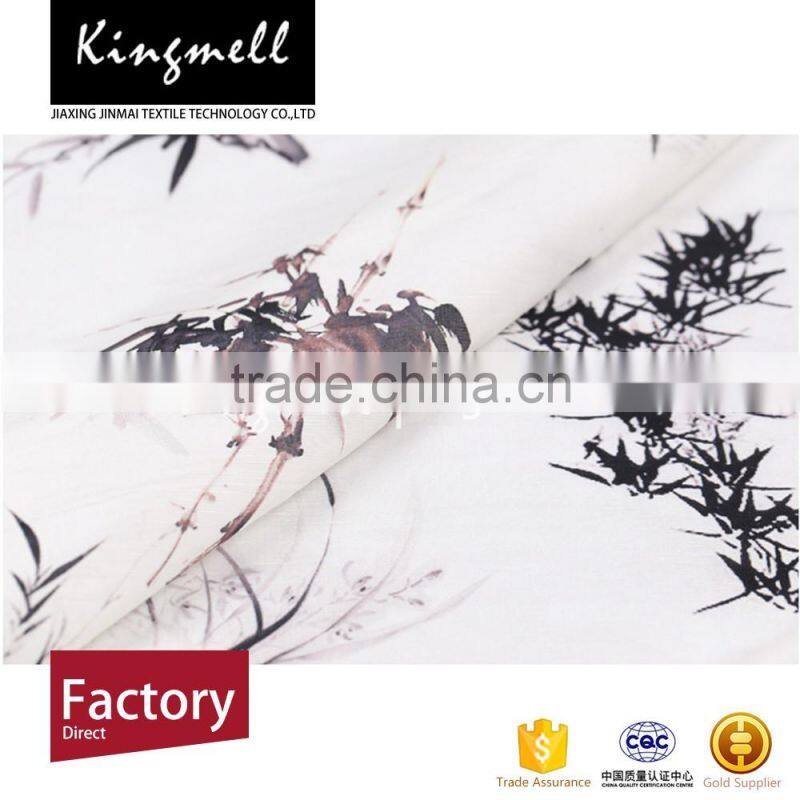 Factory direct white silk linen blend fabric for custom digital print