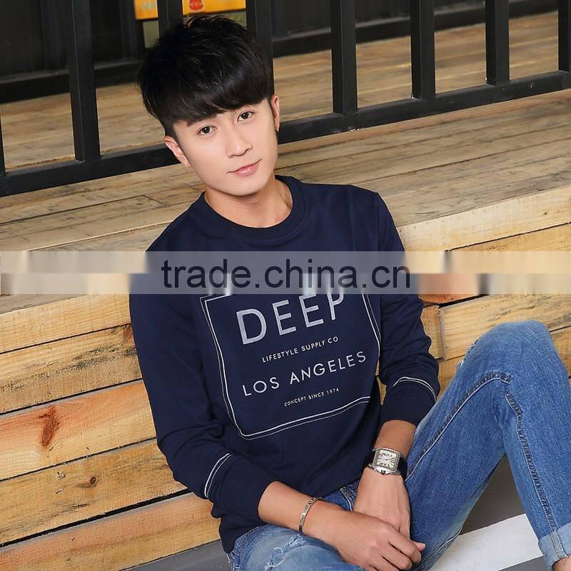 Wholesale in china 100% cotton t shirt costom long sleeve t shirt men